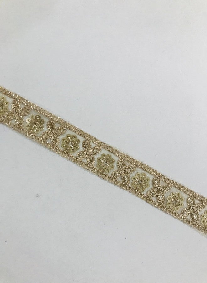 PREMDAS LACES LACE Border with Sequins and Zari Dori Embroidery Work for Saree, Kurti, Dress, Bandhani, Lehenga, Decorative Ribbon (PAL MAT) - Image 2
